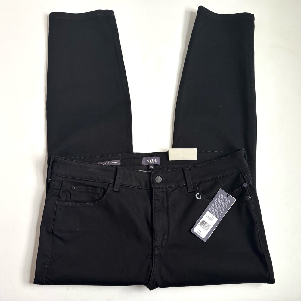 NYDJ Alina Ankle Black Leggings Pants Super Sculpting Denim Size 16W